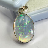 A+ Quality CERTIFEID 34 Ct 925 Sterling Silver Natural Oval Opal Gems Pendant