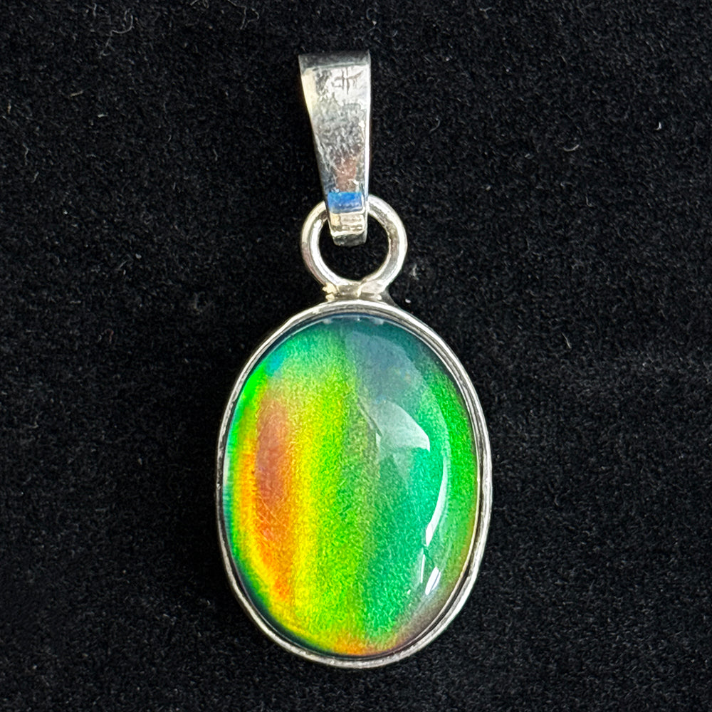 CERTIFIED Natural Opal 21 Ct Oval Gems 925 Sterling Silver Pendant Free Delivery
