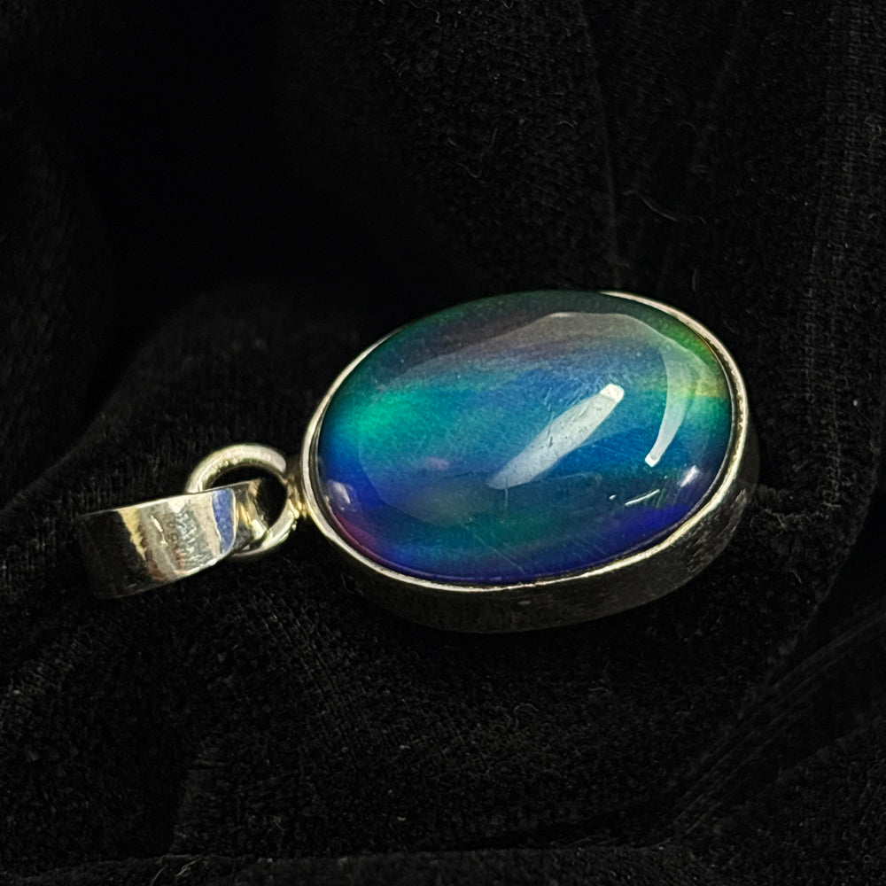 CERTIFIED Natural Opal 21 Ct Oval Gems 925 Sterling Silver Pendant Free Delivery