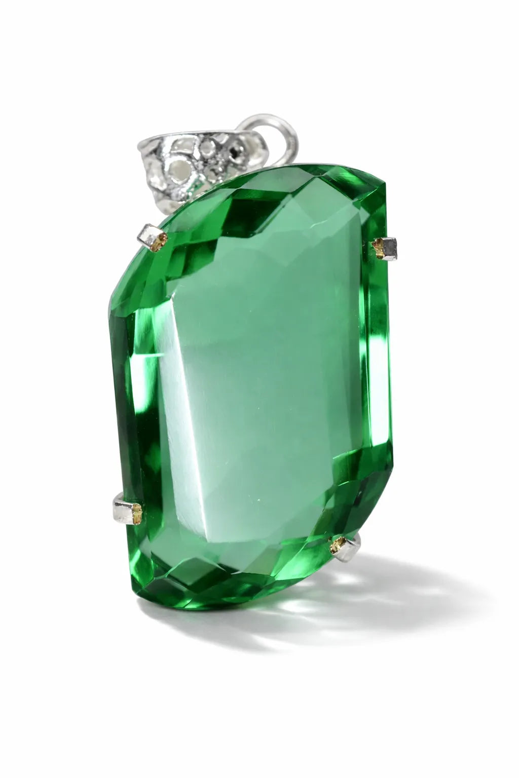 sterling silver emerald pendant