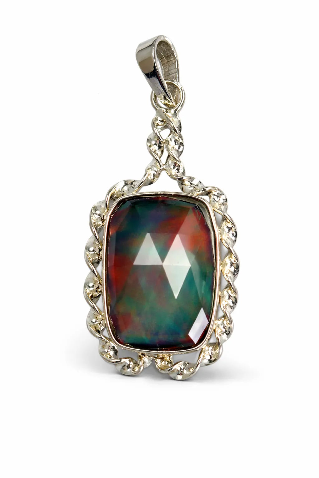 sterling silver opal pendant