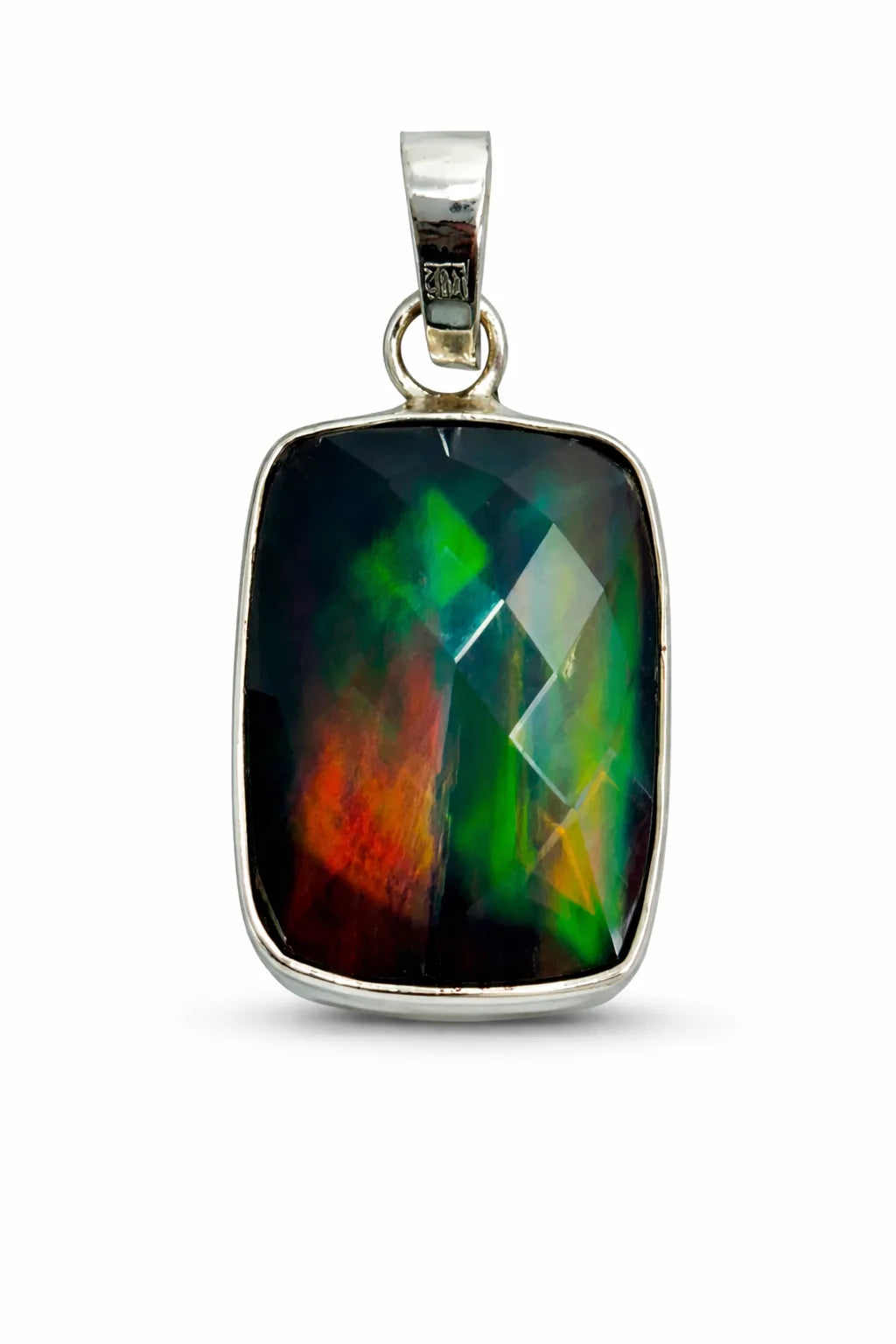 sterling silver opal pendant