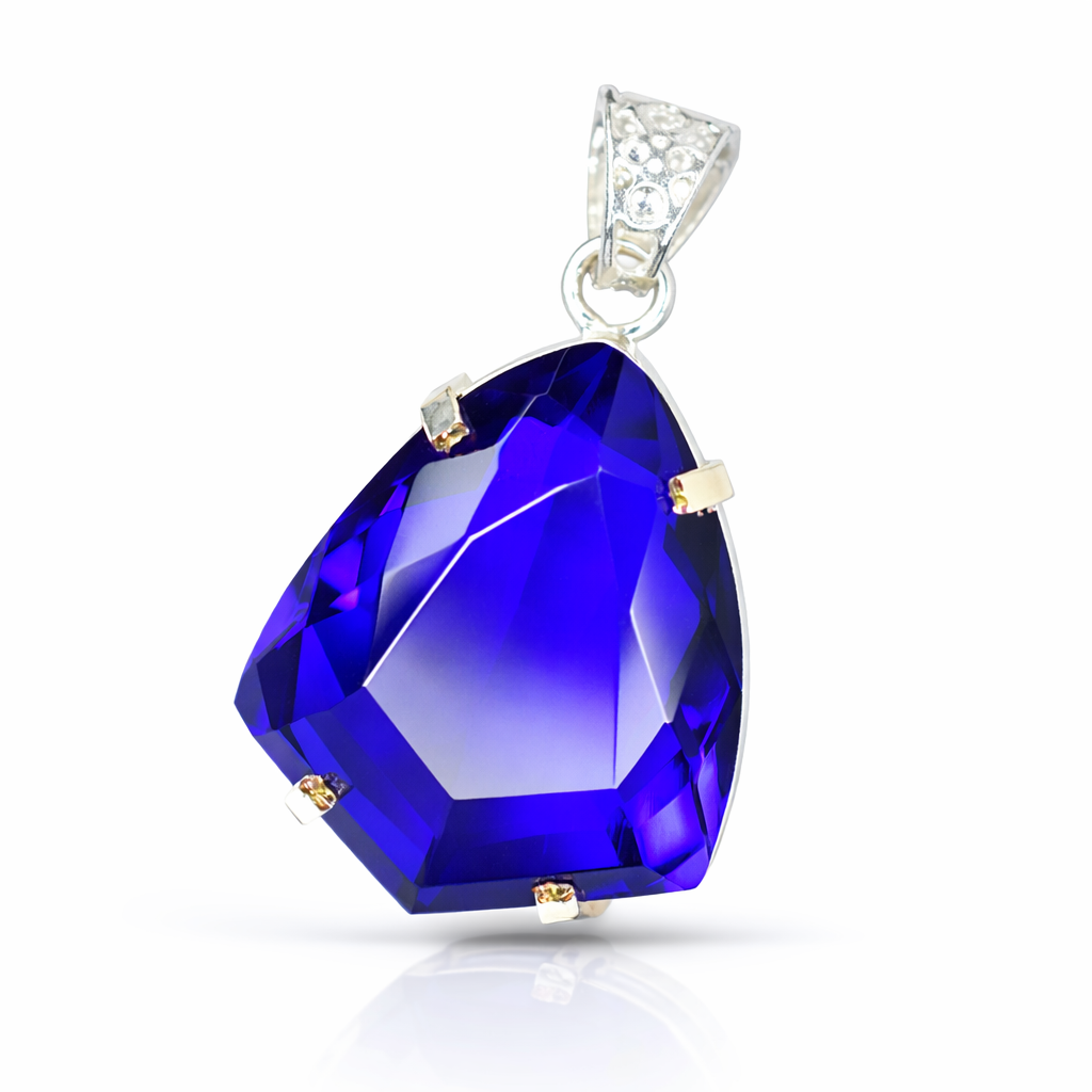 sterling silver tanzanite pendant