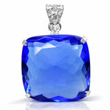 sterling silver tanzanite pendant