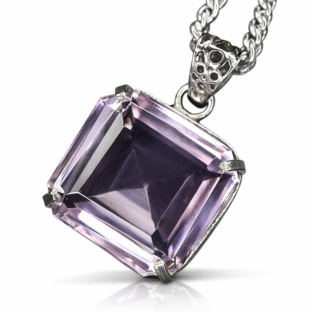 sterling silver sapphire pendant