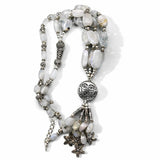 284ct natural silver moonstone – side profile showing depth