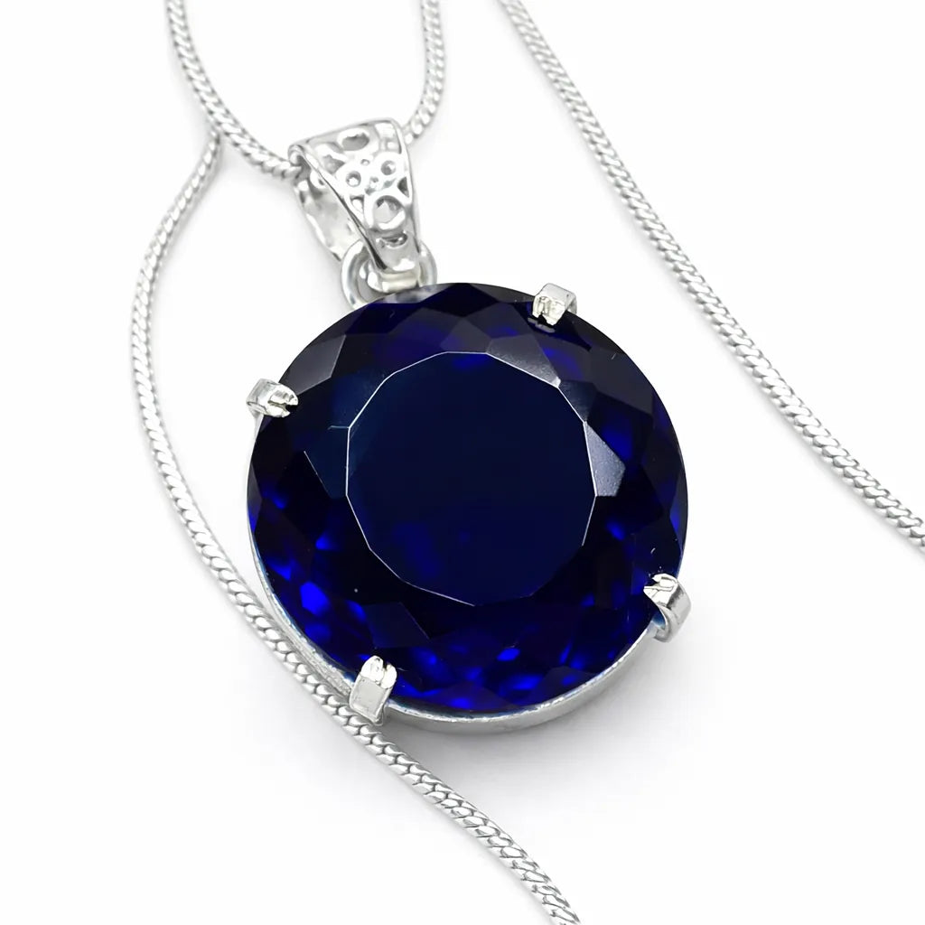 sterling silver topaz pendant