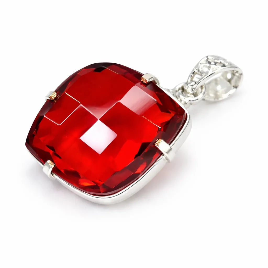 sterling silver topaz pendant