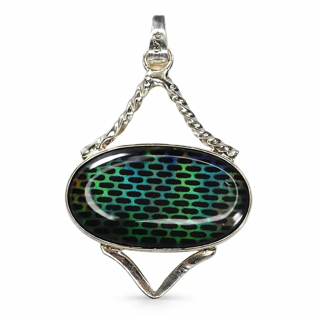 sterling silver opal pendant