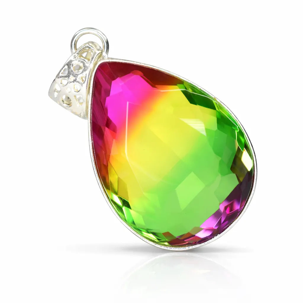 sterling silver tourmaline pendant