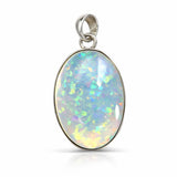 sterling silver opal pendant