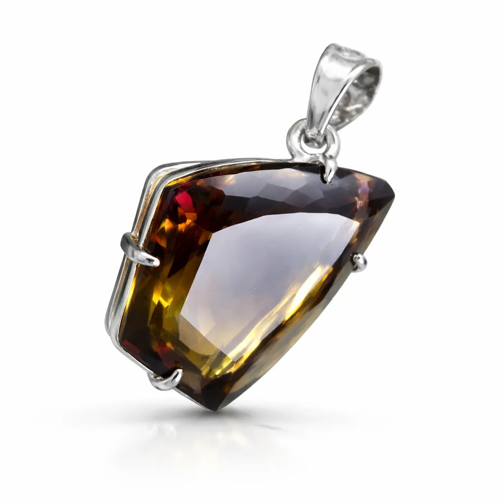 sterling silver gemstone pendant