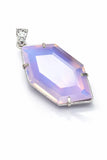 Multicolored gemstone pendant on a white background
