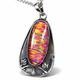 sterling silver opal pendant