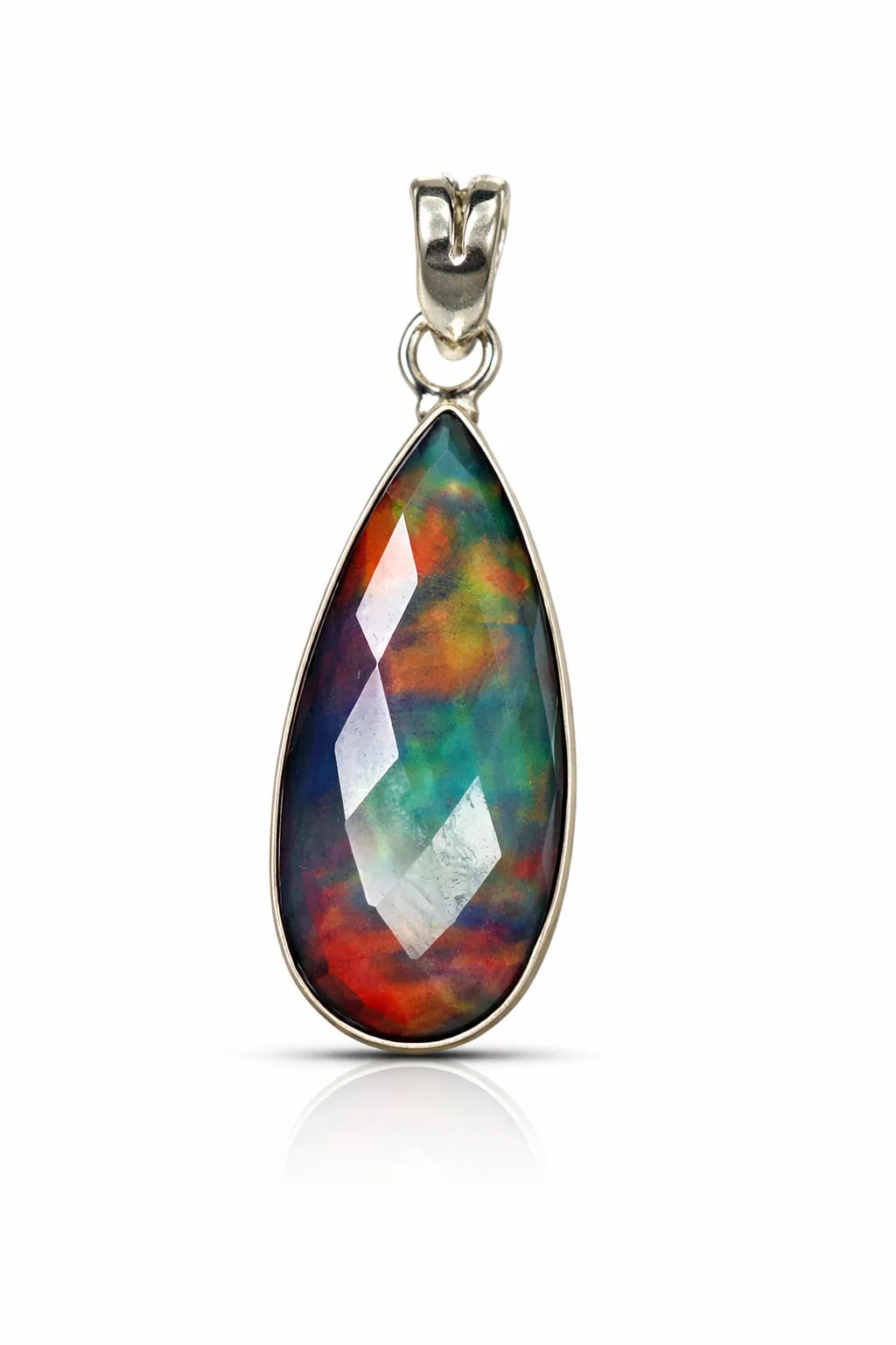 sterling silver opal pendant