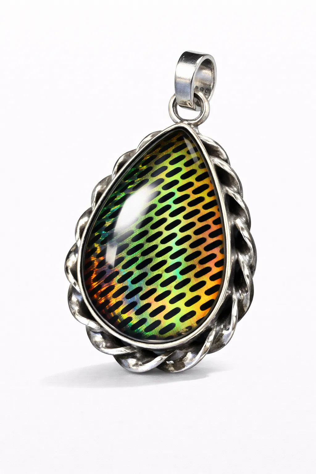 sterling silver opal pendant
