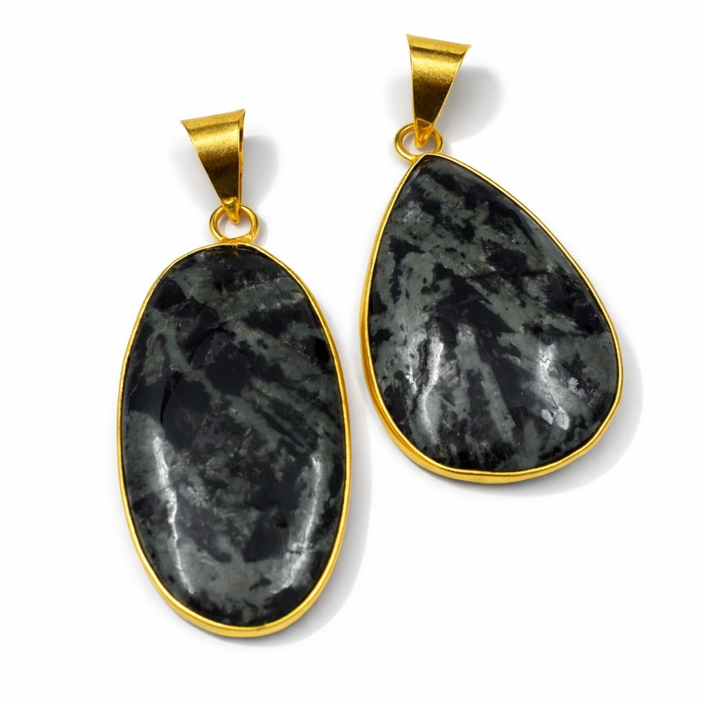 sterling silver jasper pendant