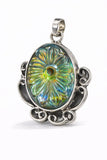 sterling silver opal pendant
