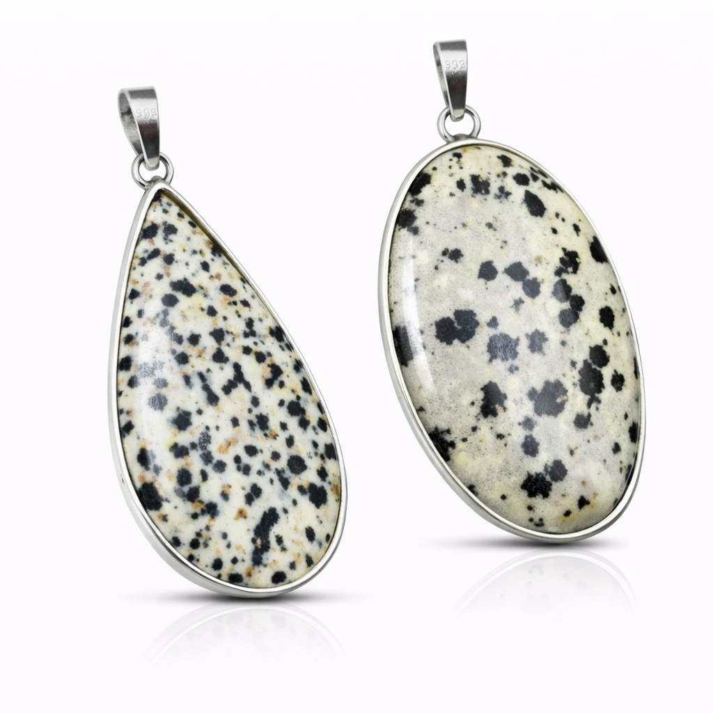 sterling silver jasper pendant