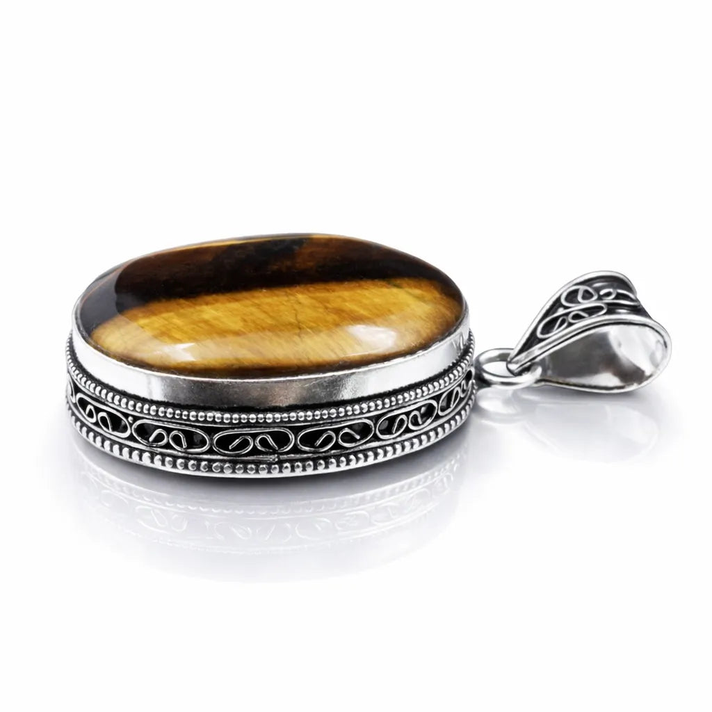 sterling silver gemstone pendant