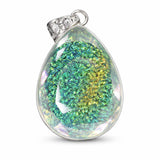 sterling silver opal pendant