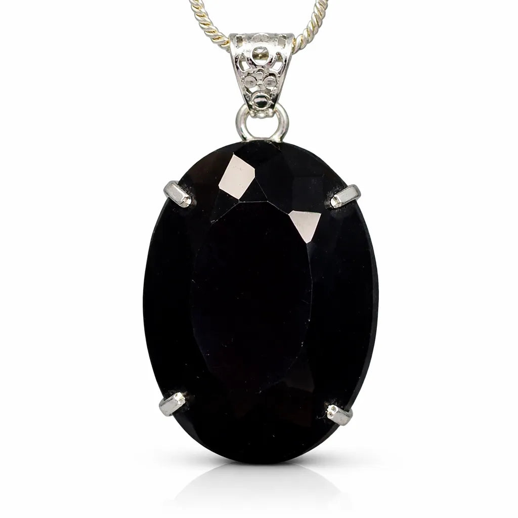 sterling silver emerald pendant