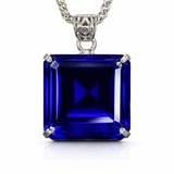 sterling silver sapphire pendant