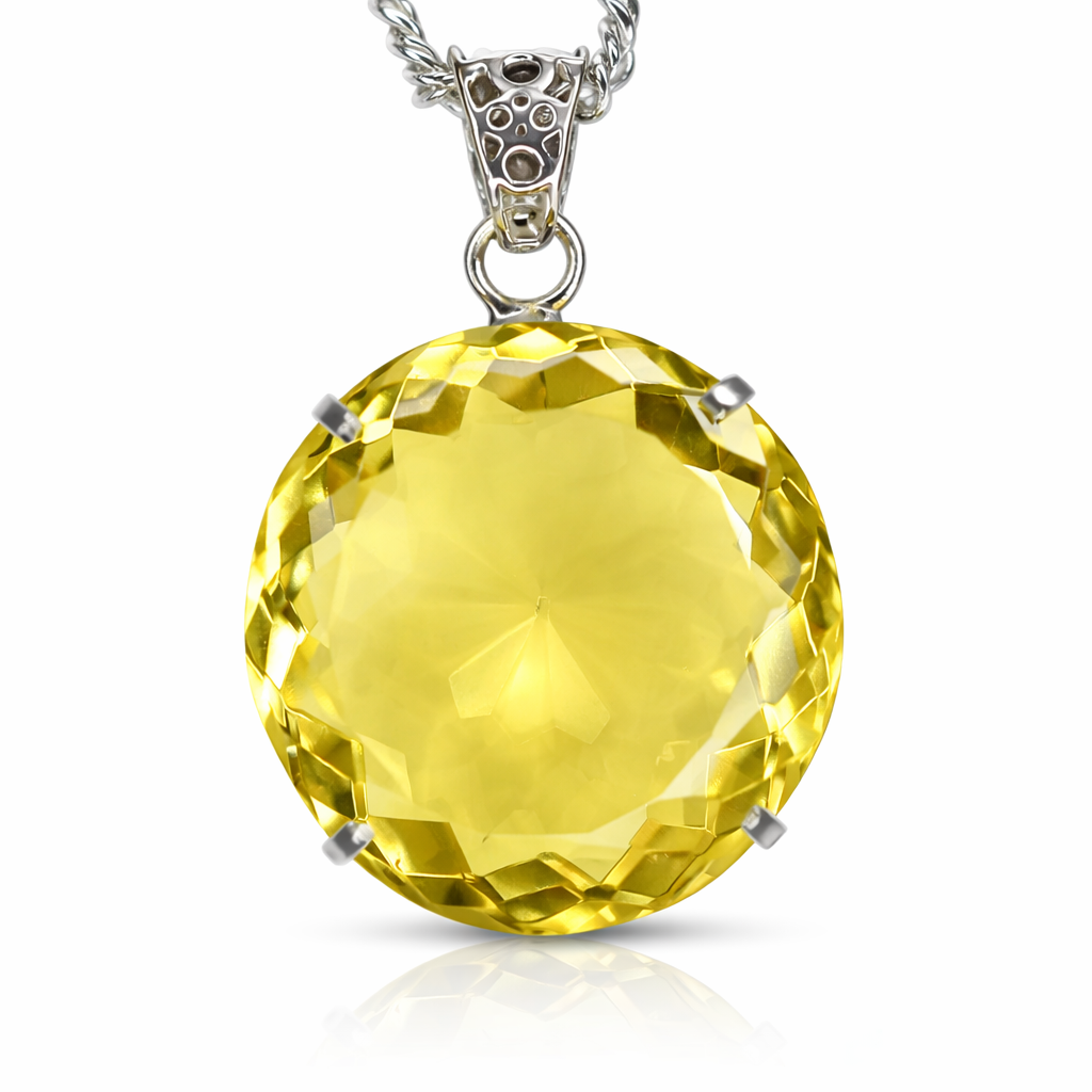 sterling silver sapphire pendant
