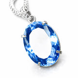 sterling silver sapphire pendant