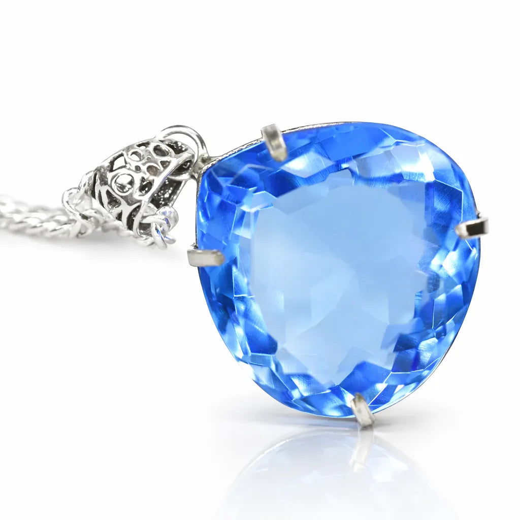 sterling silver topaz pendant