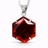 sterling silver ruby pendant