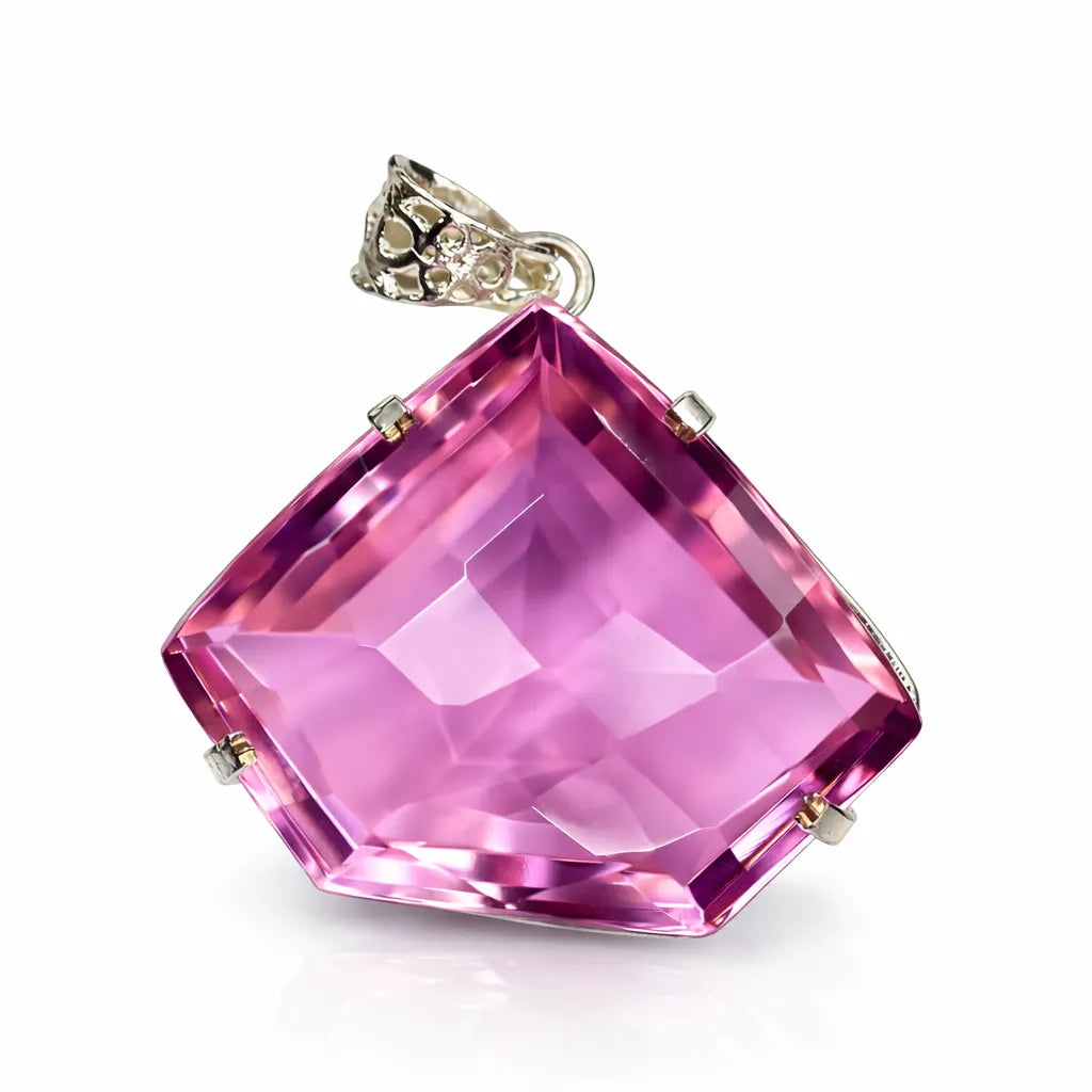 sterling silver sapphire pendant