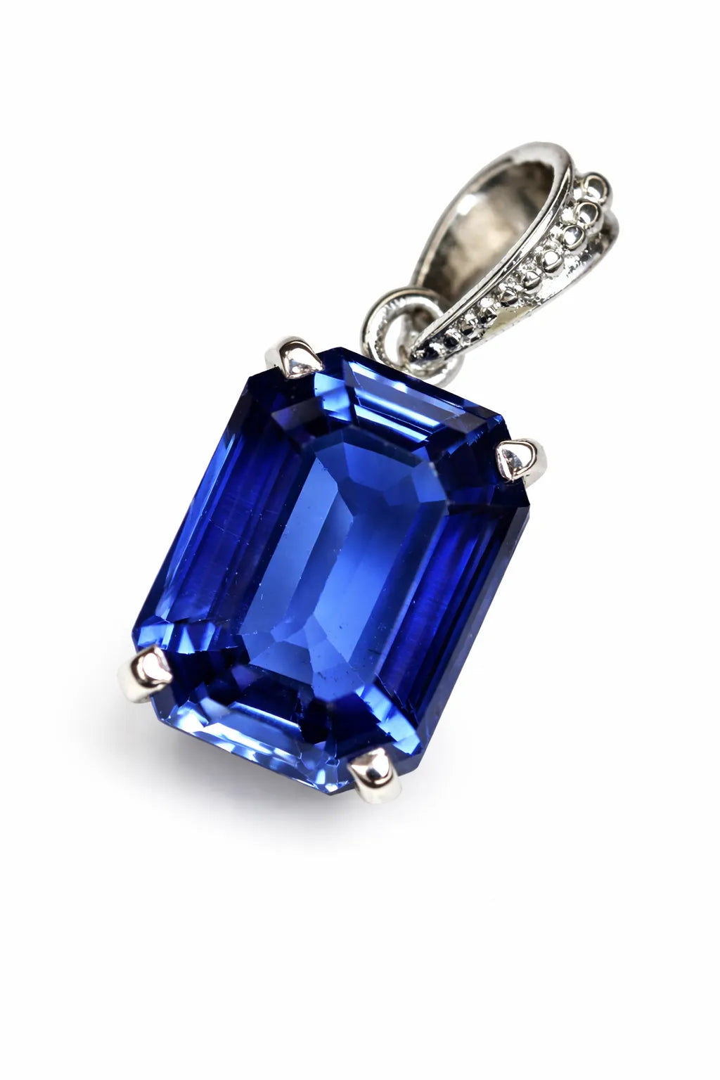 sterling silver sapphire pendant