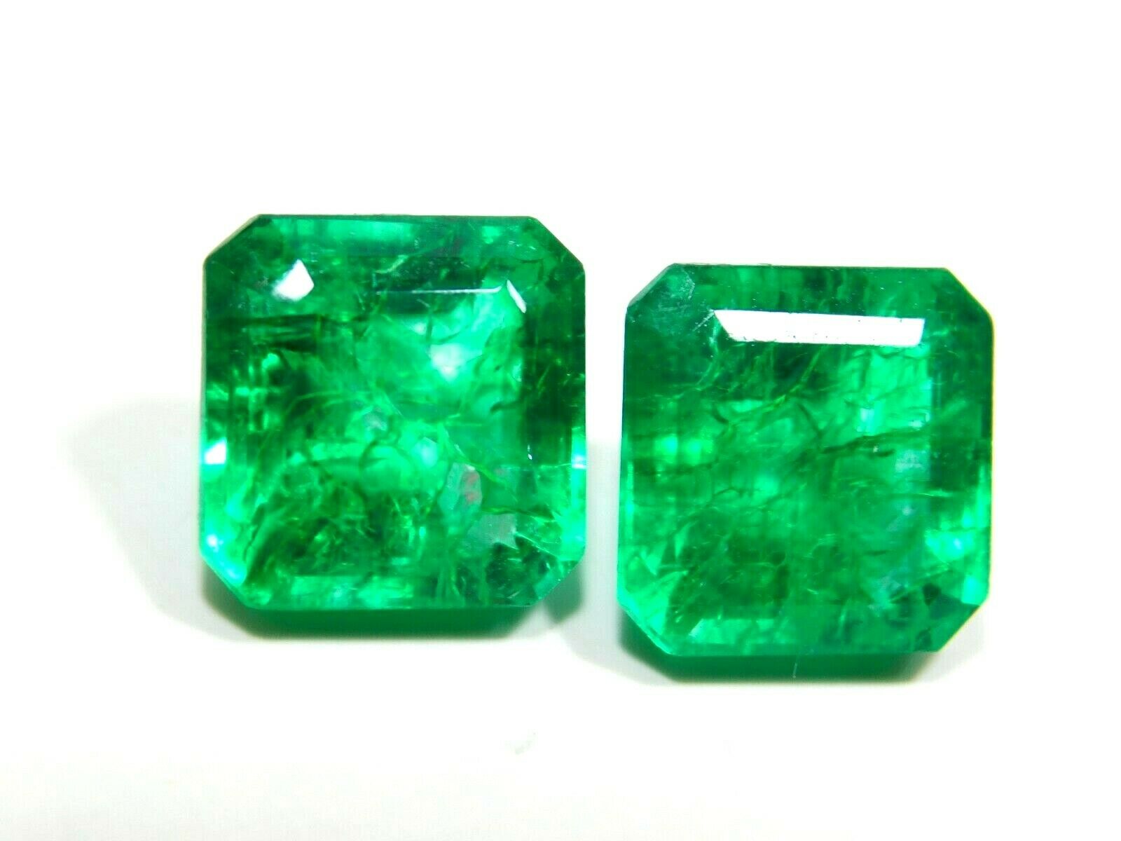 Natural Emerald Cut CERTIFIED 16 Ct Untreated Colombian Green Loose Gemstone