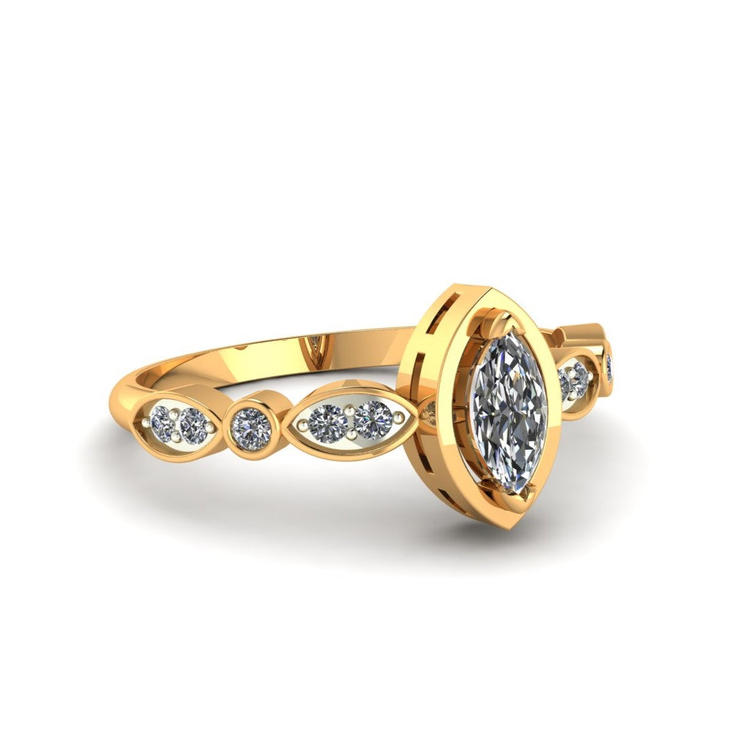 The Elara Marquise Engagement Ring