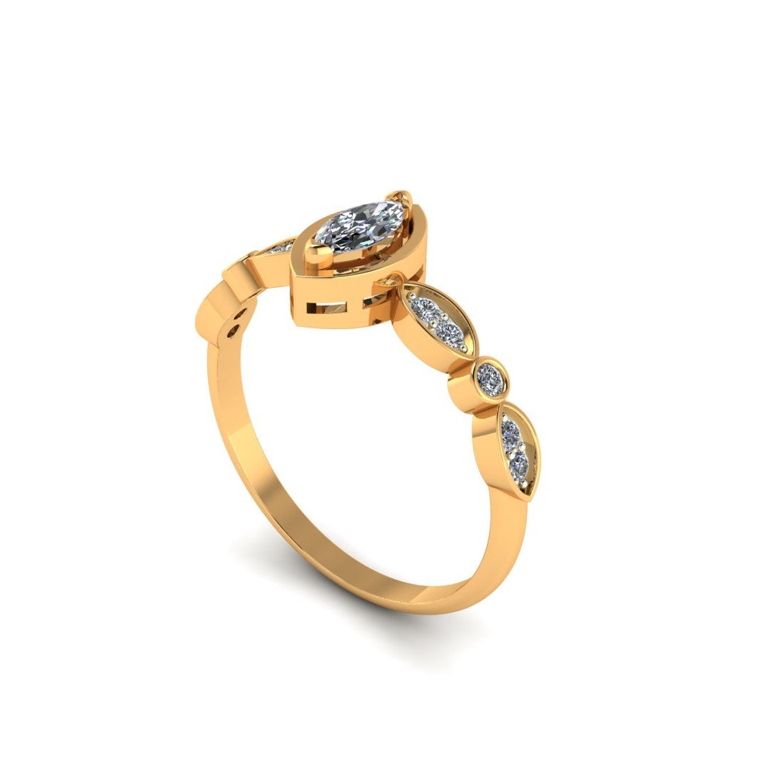 The Elara Marquise Engagement Ring