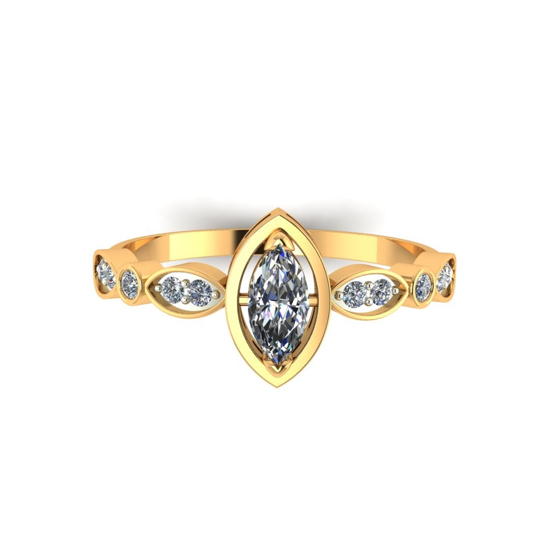 The Elara Marquise Engagement Ring