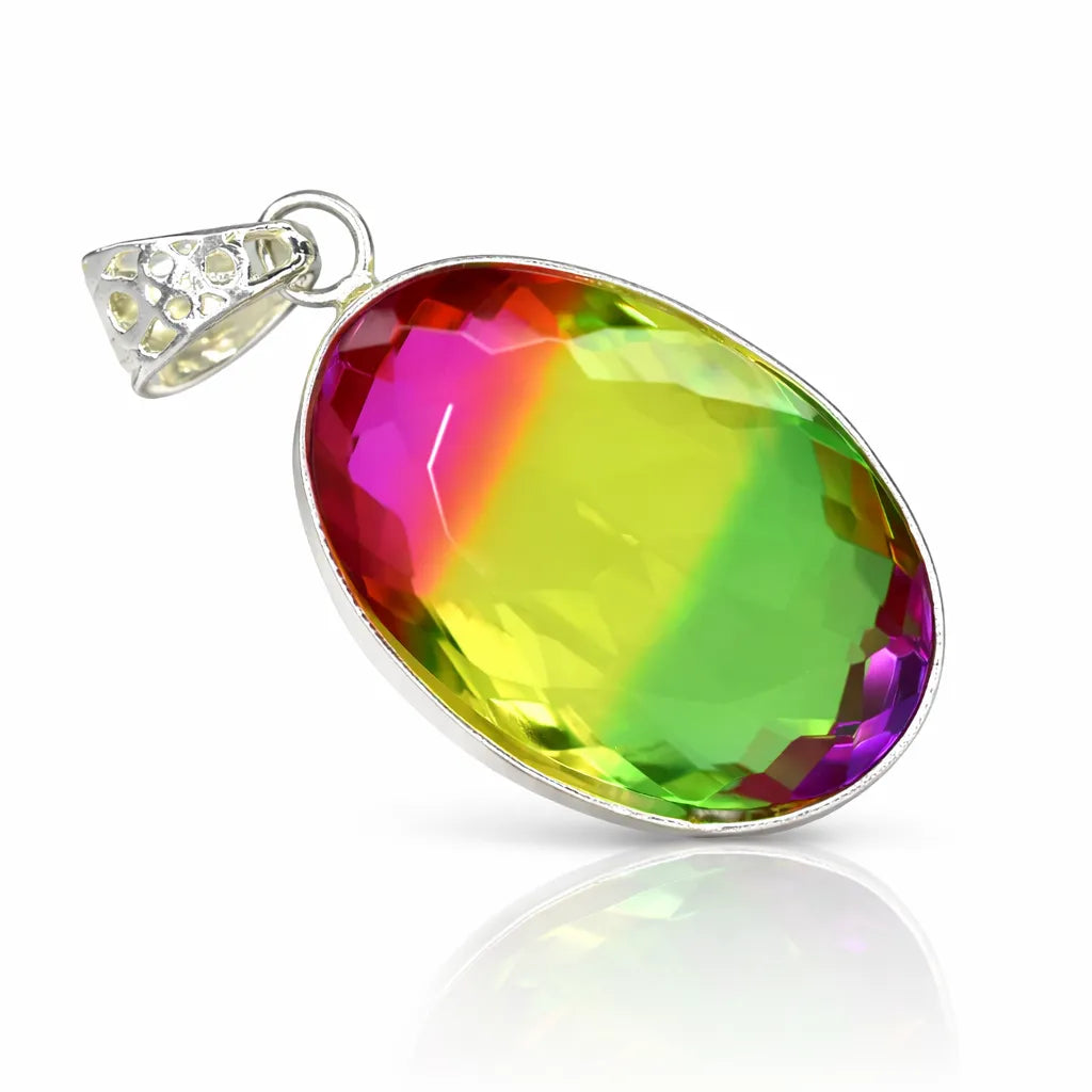 sterling silver tourmaline pendant