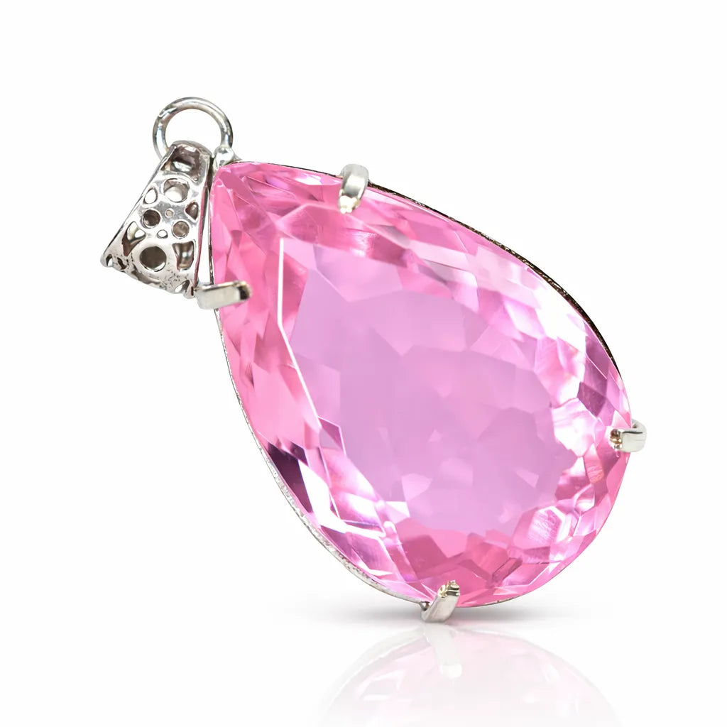 sterling silver sapphire pendant