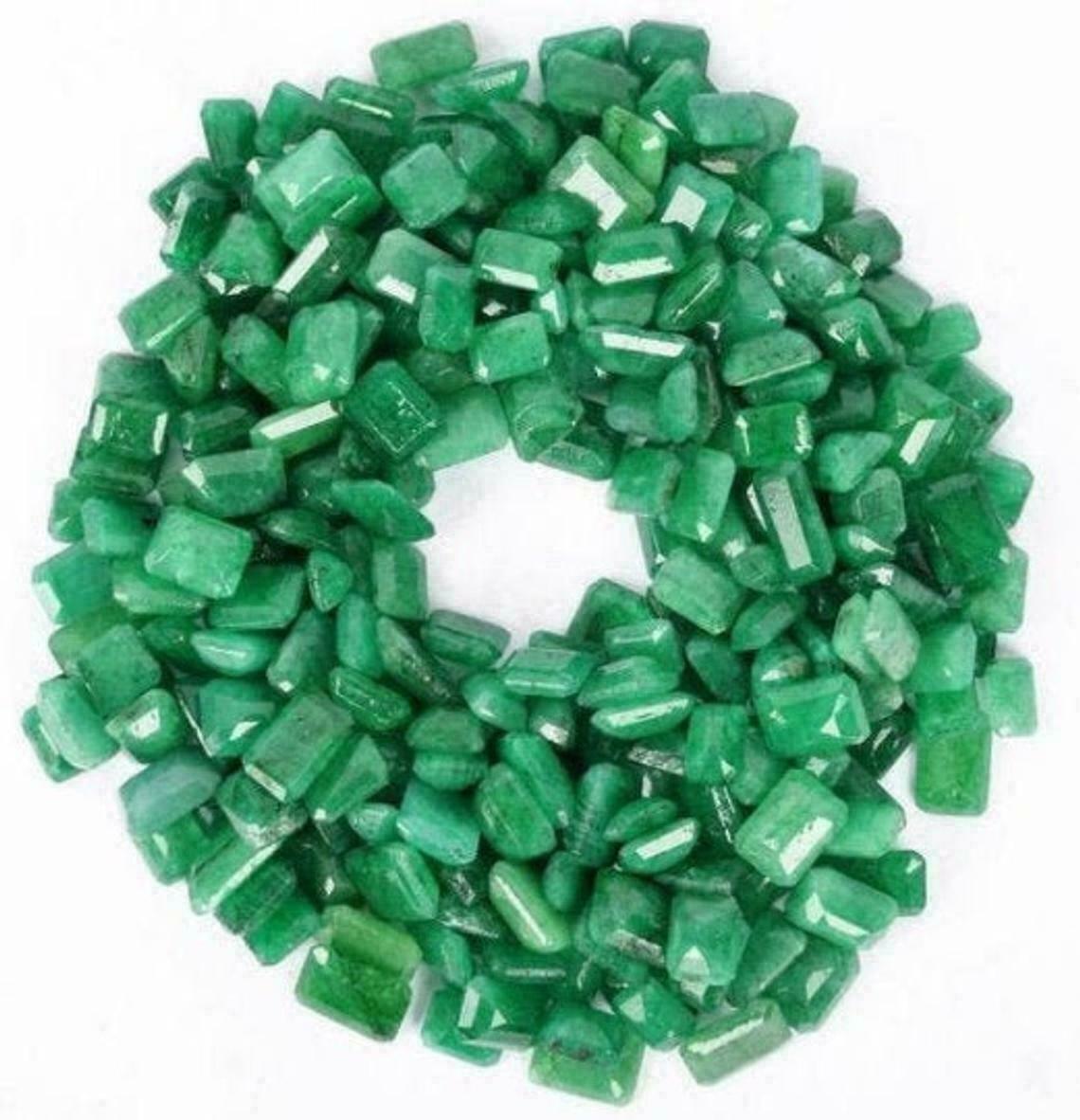 100 Ct Natural Green CERTIFIED Emerald Loose Gemstone Lot Shape Mix Shape