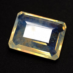 Ethiopian Natural Yellow Opal 51.45 Ct Emerald Cut AA+ CERTIFIED Loose Gemstone