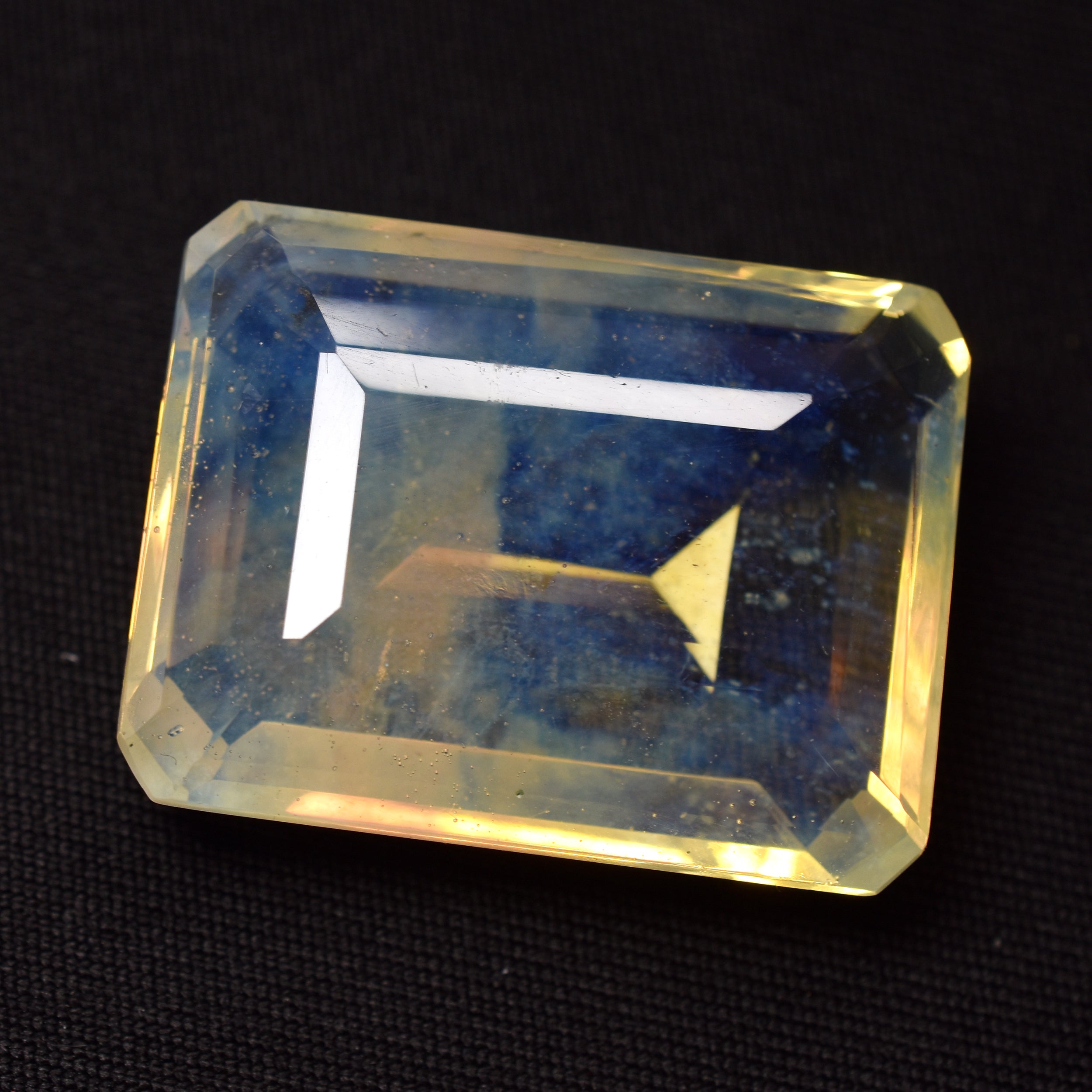 Ethiopian Natural Yellow Opal 51.45 Ct Emerald Cut AA+ CERTIFIED Loose Gemstone