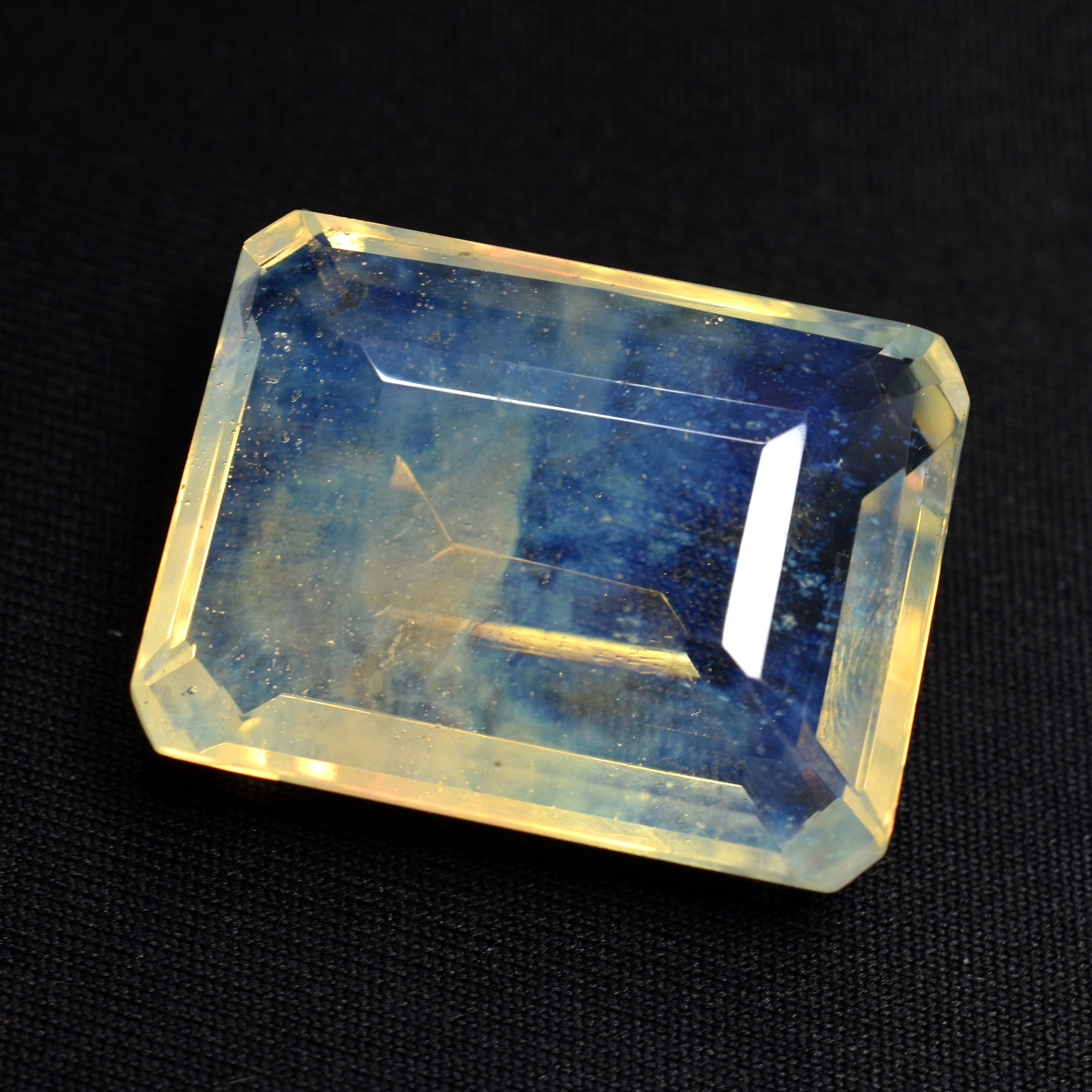 Ethiopian Natural Yellow Opal 51.45 Ct Emerald Cut AA+ CERTIFIED Loose Gemstone