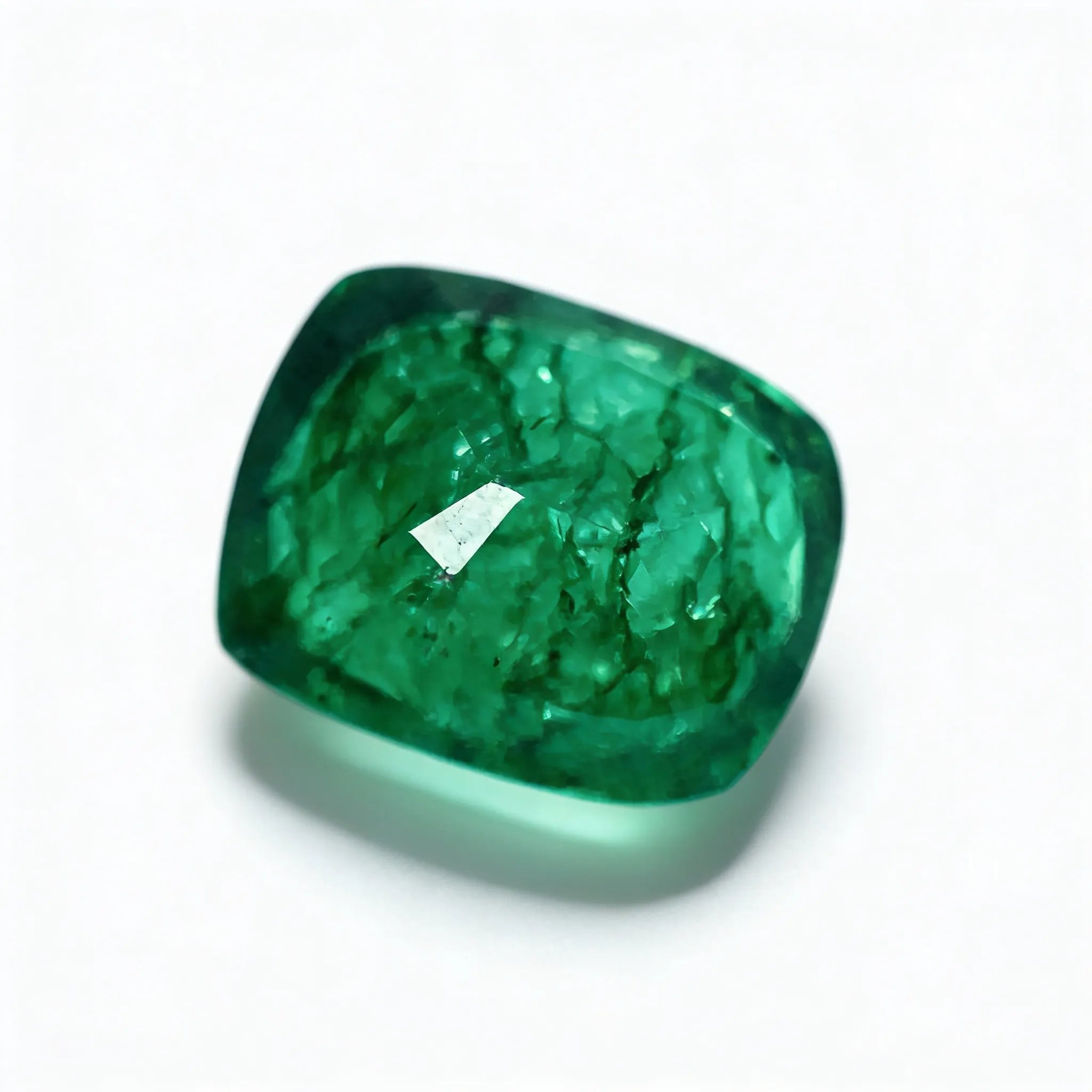 Certified Muzo Emerald 10.90 Ct Natural Green Square Cushion Cut