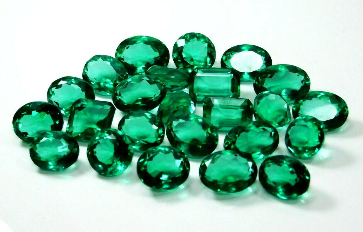 100 Ct CERTIFIED Green Muzo Emerald Loose Gemstone AA++  Lot Mix Shape Emerald Lot