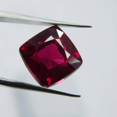 Bloody Red Ruby 8.65 Carat Square Cushion Shape Natural Red Ruby Loose Gemstone From Mozambique gemsbuild 