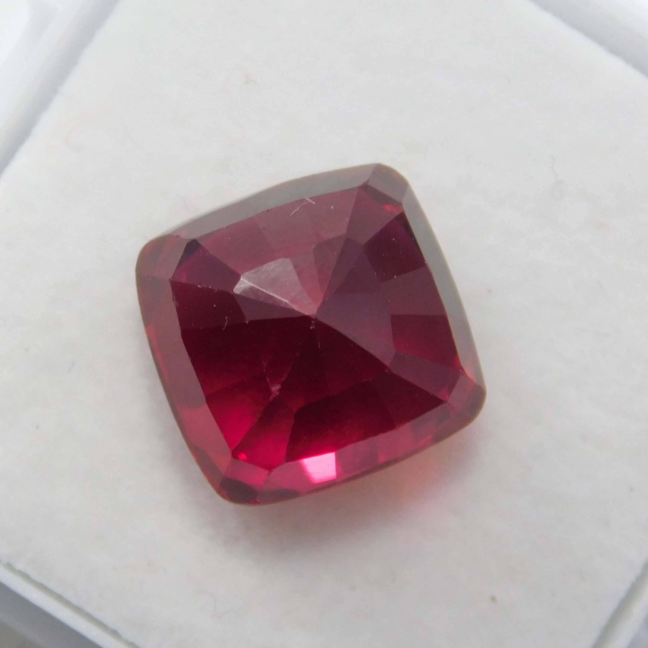 Bloody Red Ruby 8.65 Carat Square Cushion Shape Natural Red Ruby Loose Gemstone From Mozambique gemsbuild 