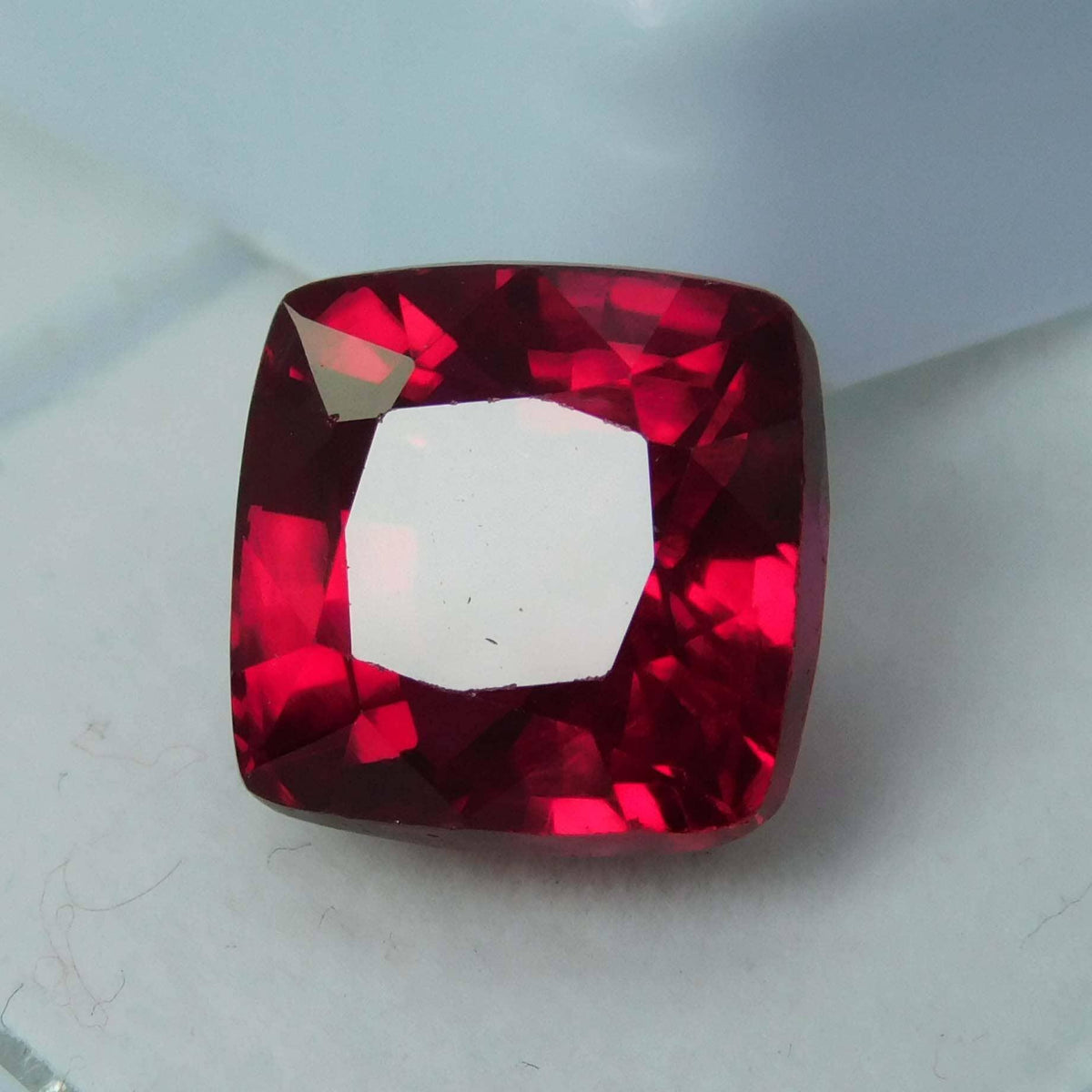 Bloody Red Ruby 8.65 Carat Square Cushion Shape Natural Red Ruby Loose Gemstone From Mozambique gemsbuild 