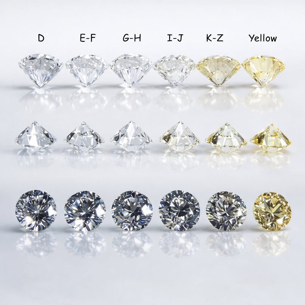 9.5 MM Certified Round Synthetic Moissanite Gemstone DEF