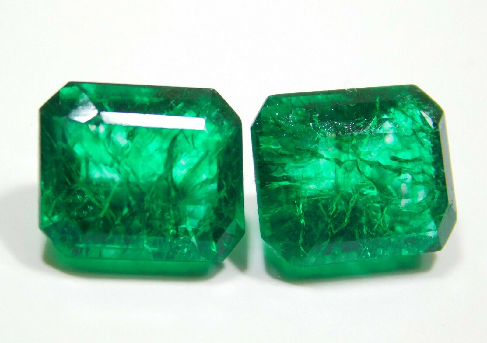 Natural Precious Green Emerald CERTIFIED 16 Ct Loose Gemstone Emerald Cut